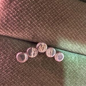 Moon phase 14k white gold threaded labret piercing conch jewelry